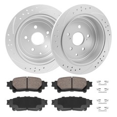 Rear Drilled Rotors Brake Pads for Toyota Sienna Highlander Lexus RX350 31544