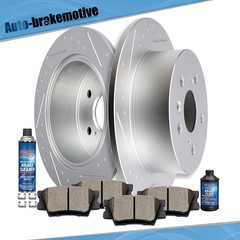 REAR DRILL SLOT BRAKE ROTORS AND CERAMIC PADS FITS FOR ES350 TOYOTA AVALON CAMRY