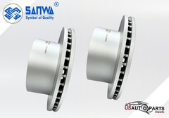 SANWA SET OF 2 REAR BRAKE ROTOR VENTED &GEOMET COATED 340mm FOR FORD F-250 05-12