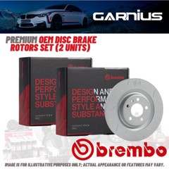 2 Disc Brake Rotors-Premium UV Coated OE Equivalent Rotor Brembo 08.8408.11