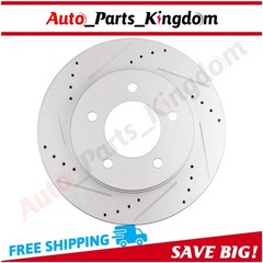 For 1999 -2001 2002 2003 2004 Ford F-150 Front Slotted Ceramic Brake Pads Rotors