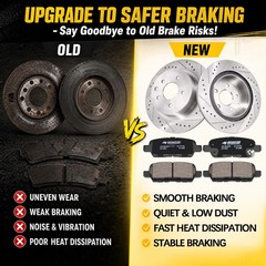 12.13” Rear Drilled Rotors Brake Pads for Nissan ALTIMA 350Z Infiniti G35 G37