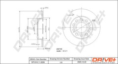 DR!VE+ DP1010.11.0226 REAR AXLE BRAKE DISC FOR AUDI