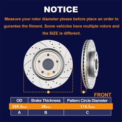 Front Rear Disc Brake Rotors Ceramic Brake Pads Fit 2013 – 2023 Nissan Altima
