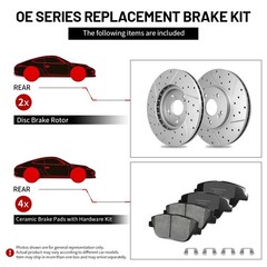 Front Rear Brake Rotor Pads For 2022-2023 Lexus LX600 Toyota Tundra Sequoia
