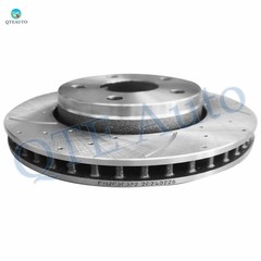 Front 302mm Drilled Slotted Brake Disc Rotors For 2018 Jeep Wrangler JK
