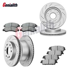 Front Rear Rotors Ceramic Brake Pads for 2008-2013 Chevy Tahoe Suburban Yukon