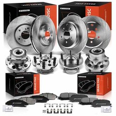 A-Premium Front & Rear Disc Rotor & Brake Pad+Hub Bearing for Honda Acura ZDX