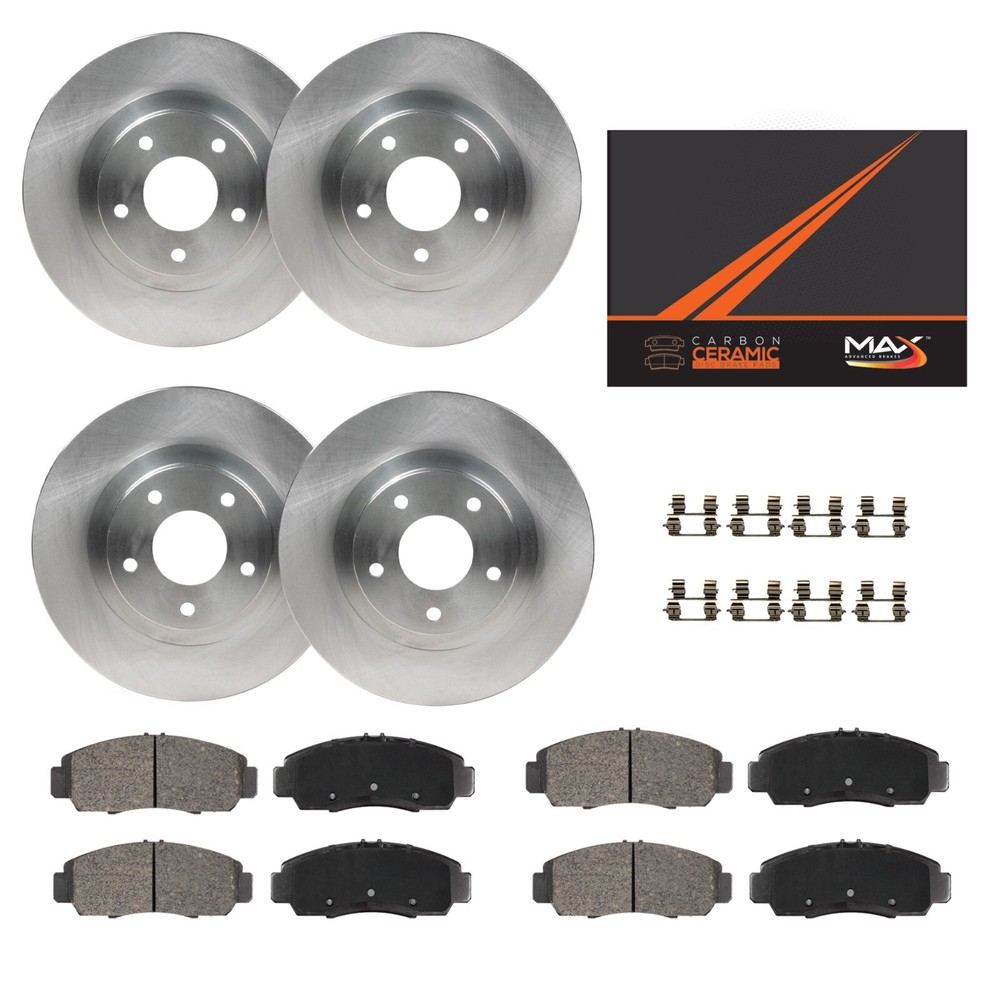 Front & Rear Brake Rotors + Ceramic Pads For Chrysler 200 Jeep Patriot Compass