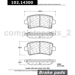 Disc Brake Pad Set Disc Brake Rotor C-Tek Rear For 2011-2011 9-5 9-5 3PCS