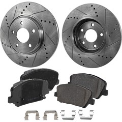 Brake Disc and Pad Kit For 13-16 Hyundai Veloster 14-16 Kia Forte Koup Front