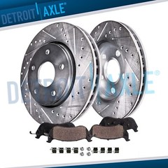 Front Drilled Rotors Brake Pads for Toyota Corolla Matrix Scion XD Pontiac Vibe