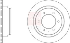 2x Brake Discs Pair Vented fits OPEL FRONTERA A 2.0 Rear 92 to 98 313mm Set New