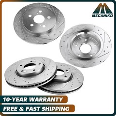 Front and Rear Brake Rotors Drilled Kit for Kia Optima Hyundai Sonata Tucson