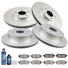 Front and Rear Drilled Brake Rotors & Pads for Nissan Murano INFINITI QX70 M37