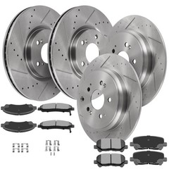 Fits Acura For ZDX 2010 2011 2012 2013 Brake Rotors & Ceramic Pads Front Rear