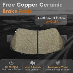 280mm Front Disc Rotors + Ceramic Brake Pad for Hyundai Elantra Kia Forte