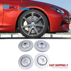 For BMW M5 M6 F06 F10 F12 F13 Front & Rear Vented & Drilled Brake Disc Rotors