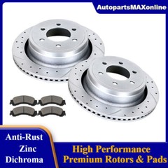 Rear Drilled Rotors and Brake Ceramic Pads for Ford 2010-2011 F-150 Discs Kits