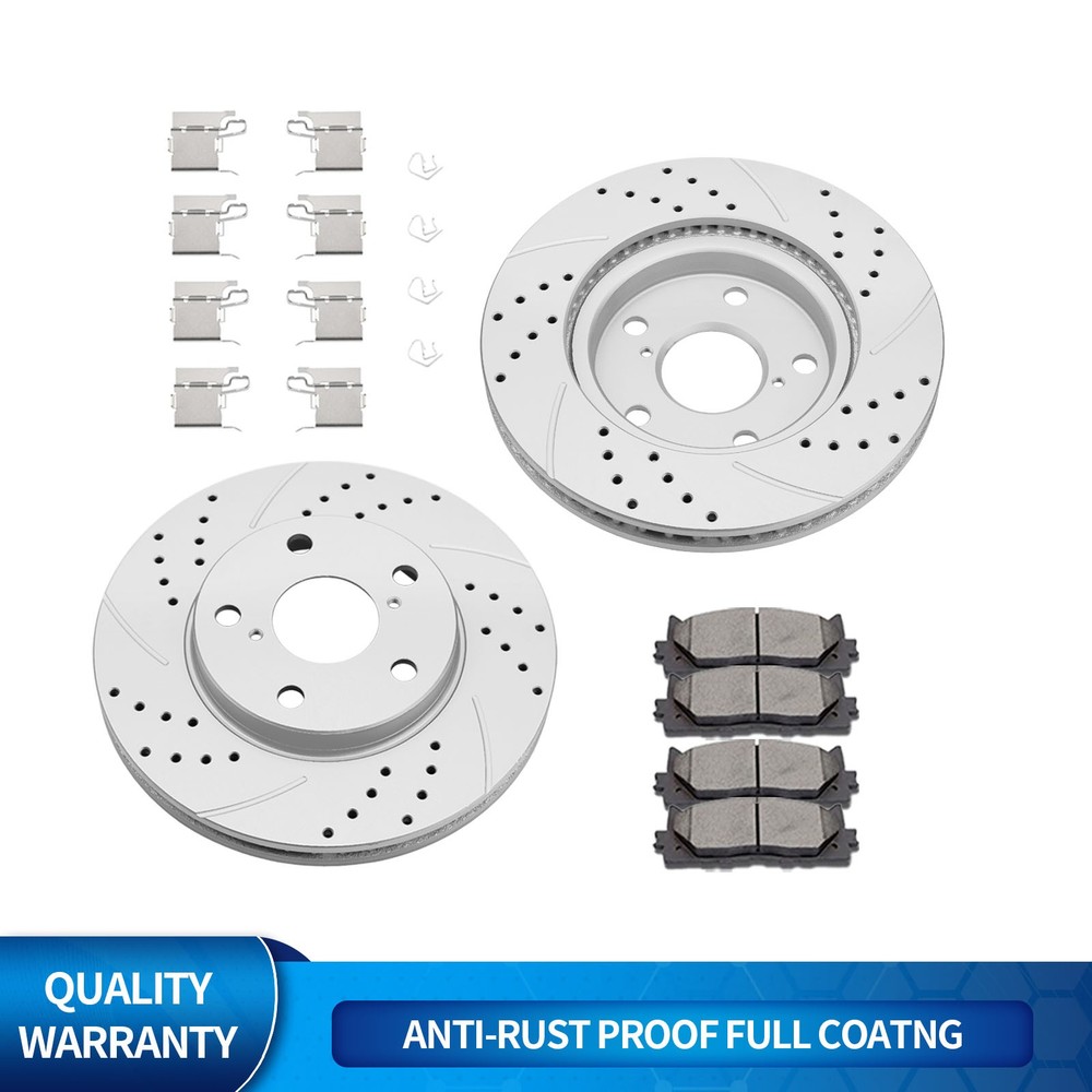 5 Lugs Front Brake Rotors Brake Pads Kits for Toyota RAV4 Pirus V Lexus HS250H
