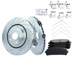 Brake Disc and Pad Kits 2-Wheel Set Front for Lexus NX300h NX300 Toyota Sienna