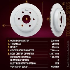 Rear Brake Rotors Set + Disc Brake Pads Kit for 03-05 Chevrolet Astro GMC Safari