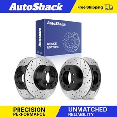 Front Rear Drilled Slotted Brake Rotors for Dodge, Ram 2500 2003-2008
