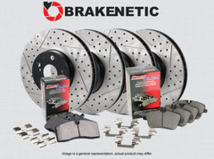 F&R Premium Drill Slot Brake Rotors + Ceramic Pads BPK57152