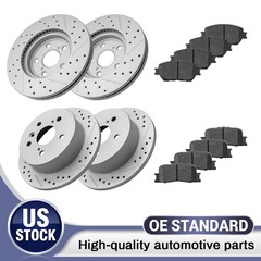 Front Rear DISC Brake Rotors Ceramic Pads Kit for 2002-2004 Toyota Camry Japan