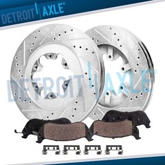11.73” Front Drilled Rotors Brake Pads for 2009-2012 Chevy Colorado GMC Canyon