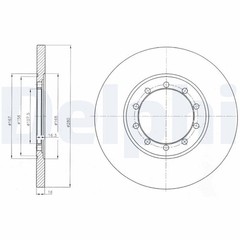 BG4075 Delphi brake disc rear axle for Ford 1371420 new