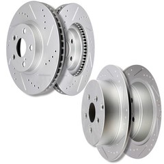 Front & Rear Drilled Slotted Brake Rotors Set of 4 for 2005-2010 Scion tC