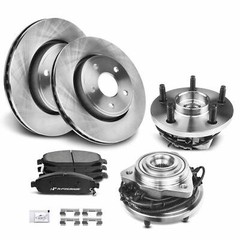 A-Premium Front Disc Brake Rotor & Pad + Wheel Hub for Jeep Commander 2006-2010