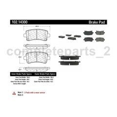 Disc Brake Pad Set Disc Brake Rotor C-Tek Rear For 2011-2011 9-5 9-5 3PCS