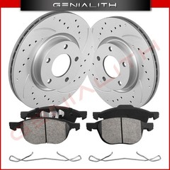 Front Drilled Brake Rotors + Brake Pads for 2004 – 2010 2011 2012 2013 Mazda 3