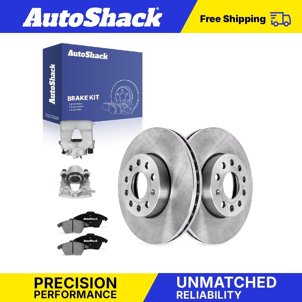 Front Brake Rotors Ceramic Pads Calipers for VW, Jetta 2011-2012, 2014-2015