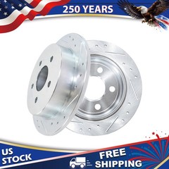 Rear Drilled Brake Rotors For PONTIAC GRAND AM 1999 -2005 & GRAND PRIX 1997-2003