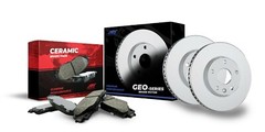 Front Premium Geo Coated Brake Rotor & Pad for Audi A3 Quattro 2006-2008