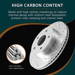 Rear Drilled Brake Rotors Pads Kit for FX35 FX45 Qx70 Pathfinder Quest