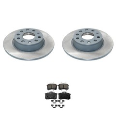 DuraGo Rear Rotors Akebono EURO Ceramic Disc Brake Pads Kit For Eos Golf Jetta