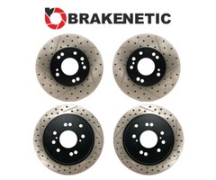 F&R BRAKENETIC Premium Drill Slot Brake Rotor 30mm Z32 300ZX Conversion 4/5LUG