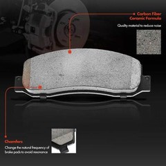 Front Drilled Rotors &Ceramic Brake Pads for Ford F-250 F-350 Super Duty 4WD AWD