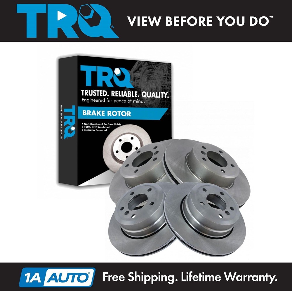 TRQ Front & Rear Brake Rotor Kit of 4 for BMW 525Xi 528Xi 530Xi 535Xi New