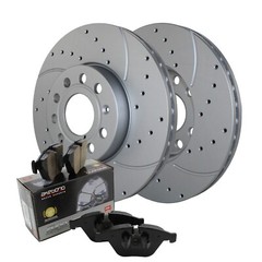 Front Brake Kit 288mm Drilled Disc Rotors Akebono Ceramic Pads For Beetle Jetta