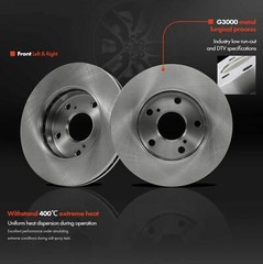 2pcs Disc Brake Rotors for Toyota Camry 1992-2001 L4 2.2L Front LH & RH 254 mm