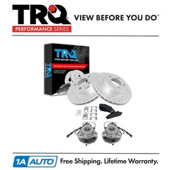 TRQ Performance Front Brake Pad & Rotor Kit Fits 95-01 Ford 98-01 Mercury