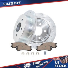 REAR Drilled Rotors Ceramic Pads Kit for Regal Impala Monte Carlo Alero Intrigue