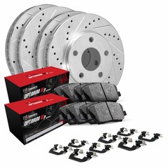 R1 Concepts Wguh2 03048 R1 Brake Rotors D S Silver W Optimum Oe Pads