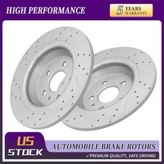11.89 inch Rear Drilled Brake Rotors For Ford Fusion Lincoln MKZ 2013-2020