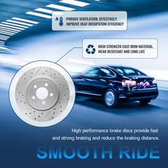 Front Rear Drilled Rotors Brake Pads for Nissan Xterra Frontier Suzuki Equator